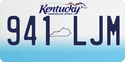 KY license plate 941LJM