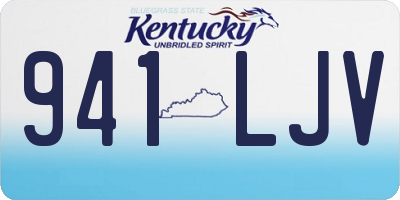 KY license plate 941LJV