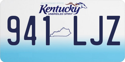 KY license plate 941LJZ