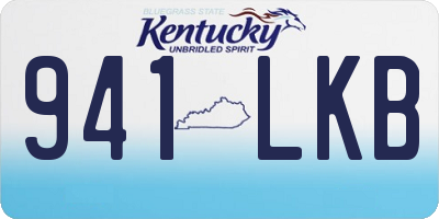 KY license plate 941LKB