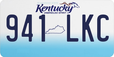 KY license plate 941LKC