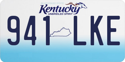 KY license plate 941LKE