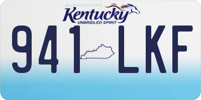 KY license plate 941LKF