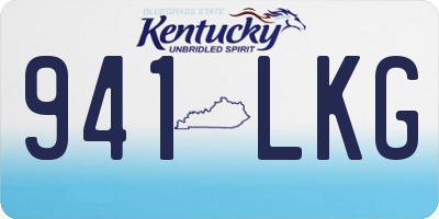 KY license plate 941LKG