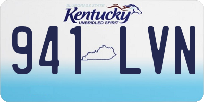 KY license plate 941LVN