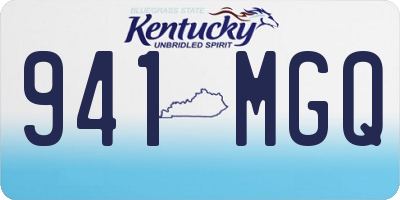 KY license plate 941MGQ