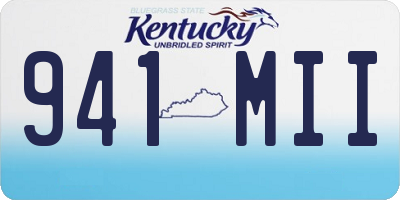 KY license plate 941MII