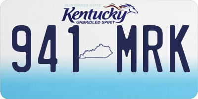 KY license plate 941MRK