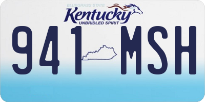 KY license plate 941MSH