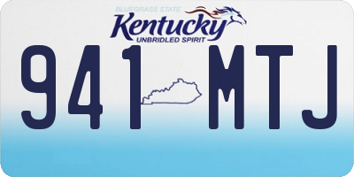 KY license plate 941MTJ