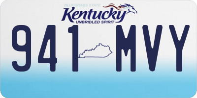 KY license plate 941MVY
