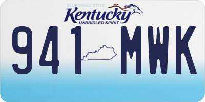 KY license plate 941MWK