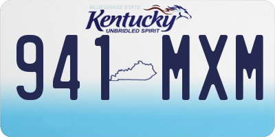 KY license plate 941MXM