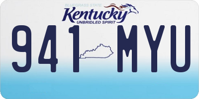 KY license plate 941MYU