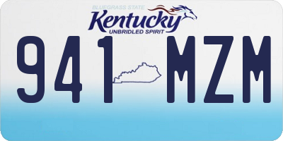 KY license plate 941MZM