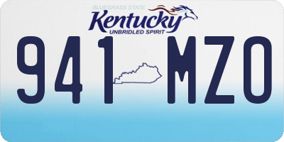 KY license plate 941MZO