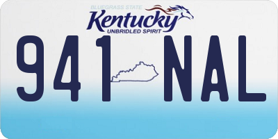 KY license plate 941NAL