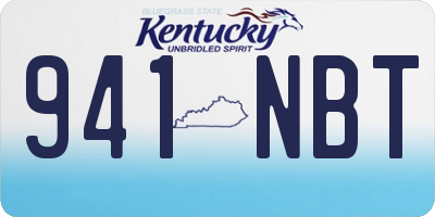 KY license plate 941NBT