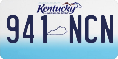 KY license plate 941NCN