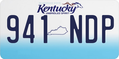 KY license plate 941NDP