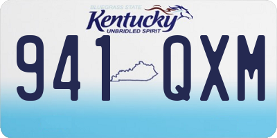 KY license plate 941QXM
