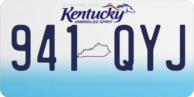 KY license plate 941QYJ