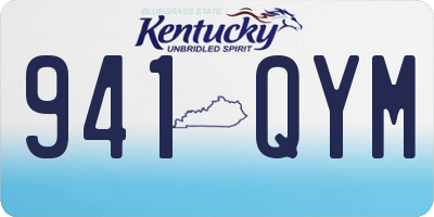 KY license plate 941QYM