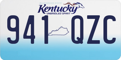 KY license plate 941QZC