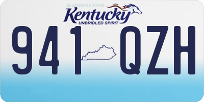 KY license plate 941QZH