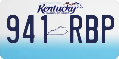 KY license plate 941RBP