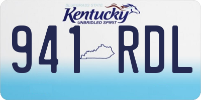 KY license plate 941RDL
