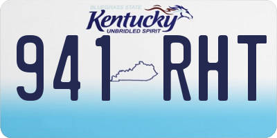 KY license plate 941RHT