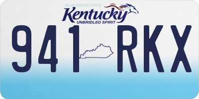 KY license plate 941RKX