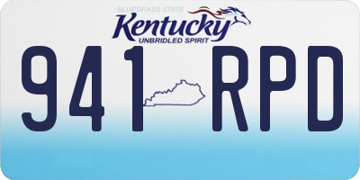 KY license plate 941RPD