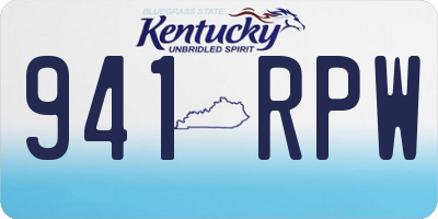 KY license plate 941RPW