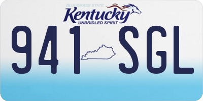 KY license plate 941SGL