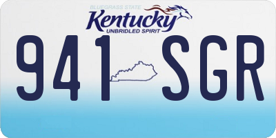 KY license plate 941SGR