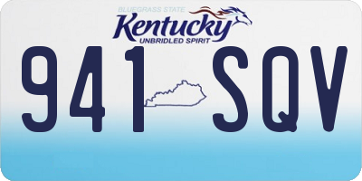 KY license plate 941SQV