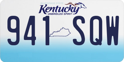 KY license plate 941SQW
