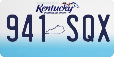 KY license plate 941SQX