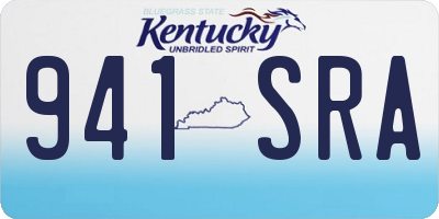 KY license plate 941SRA
