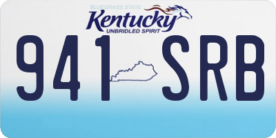 KY license plate 941SRB