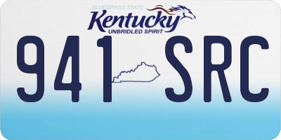 KY license plate 941SRC