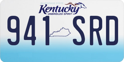 KY license plate 941SRD
