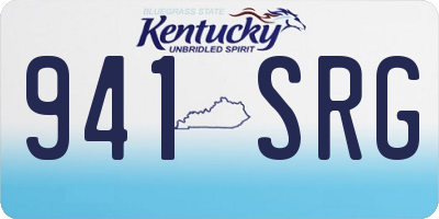KY license plate 941SRG