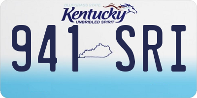 KY license plate 941SRI