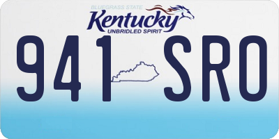 KY license plate 941SRO