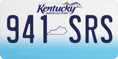 KY license plate 941SRS