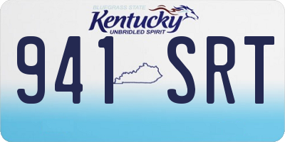 KY license plate 941SRT