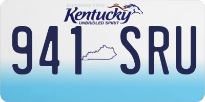 KY license plate 941SRU